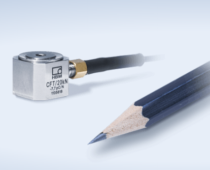 CFT 微型压电力传感器，额定量程从 5 kN 到 20 kN